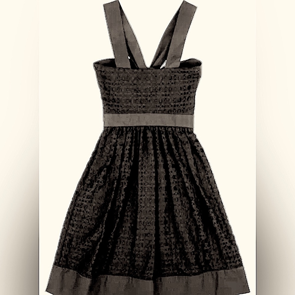 Size 8 Black Eyelet/Lace Strap Dress EU Size 38 (US Size 8) by BOUTIQUE MOSCHINO - Picture 3 of 6